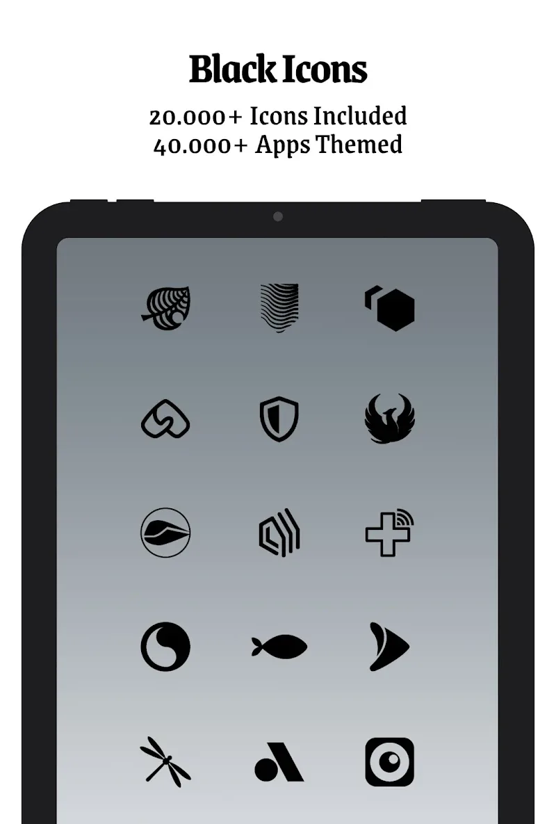 Dark Side Black Icon Pack APK