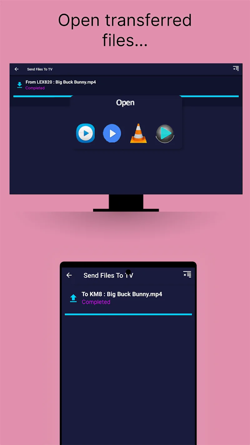Send files to TV