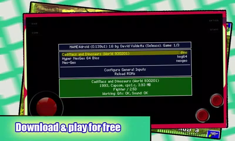 Cadillacs and Dinosaurs emulator mame and tips