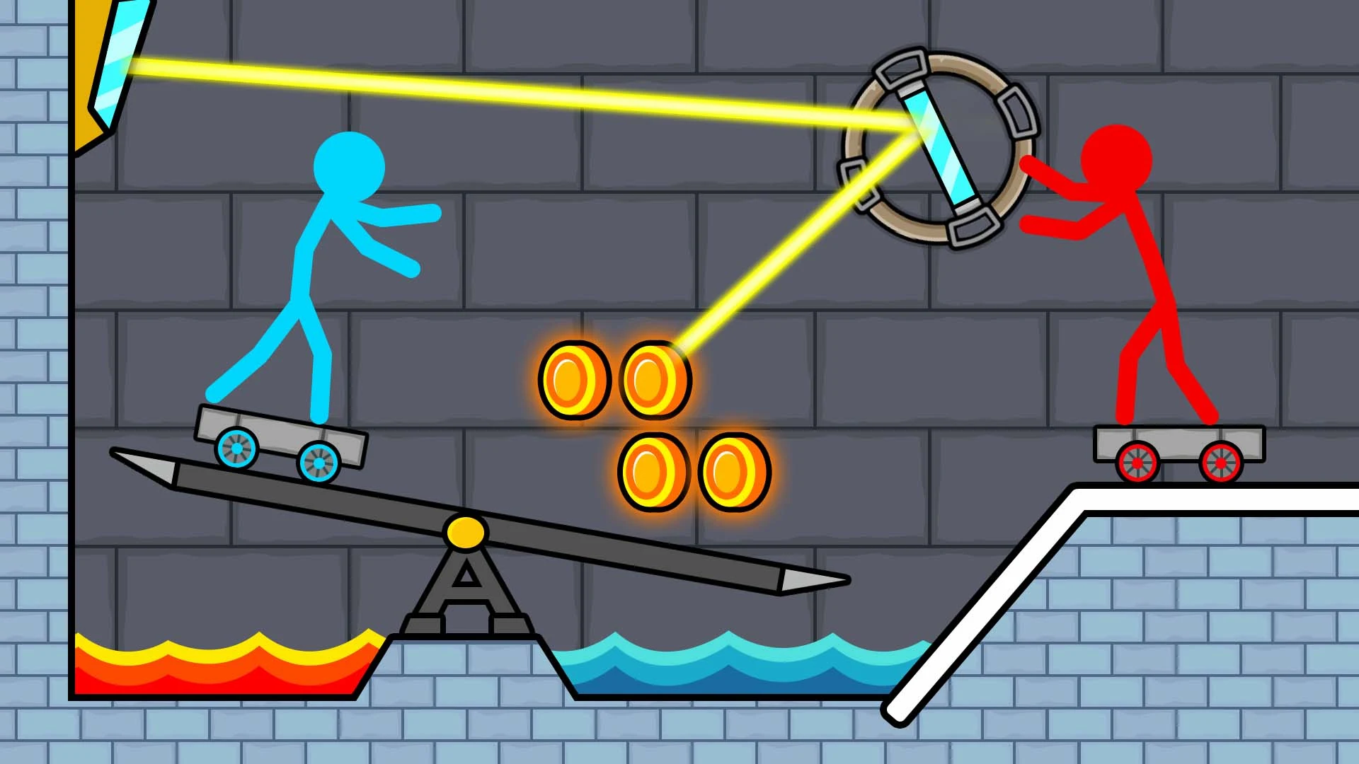 Red and Blue Stickman