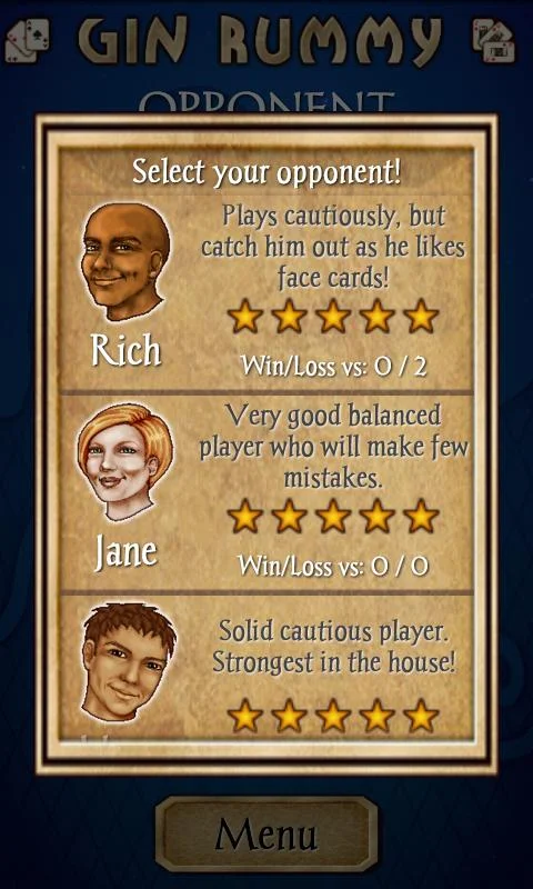 Gin Rummy Free Card Game