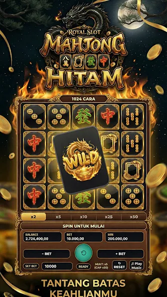 Royal Slots Mahjong Hitam