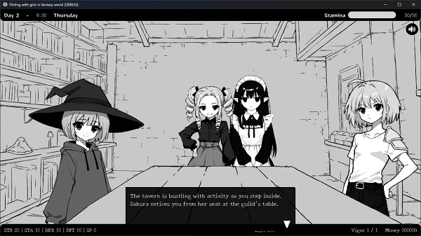 Flirting with girls in fantasy world