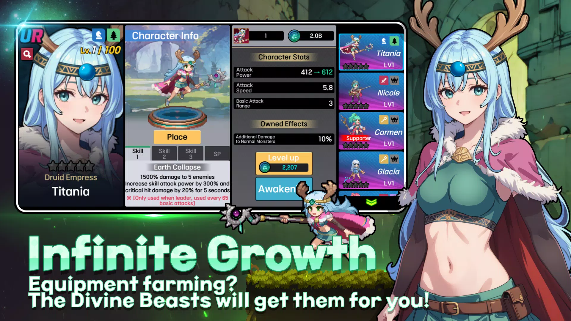 Conquest Girls : AFK idle RPG
