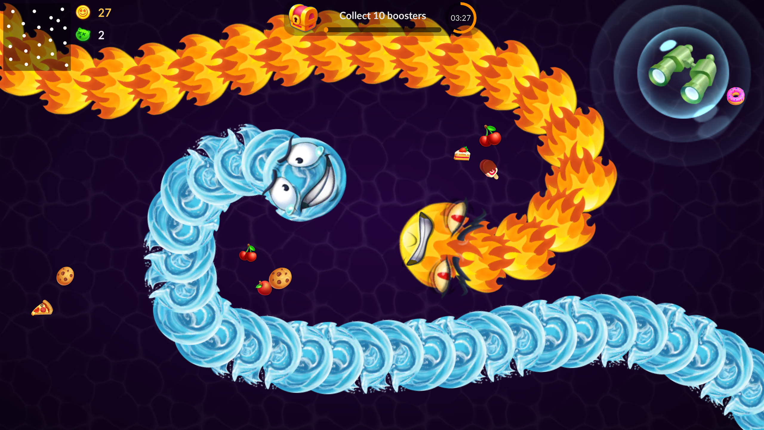 Snake vs Worms