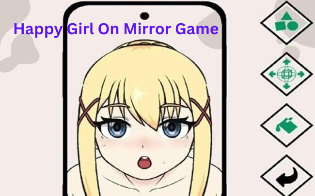 Happy Girl On Mirror