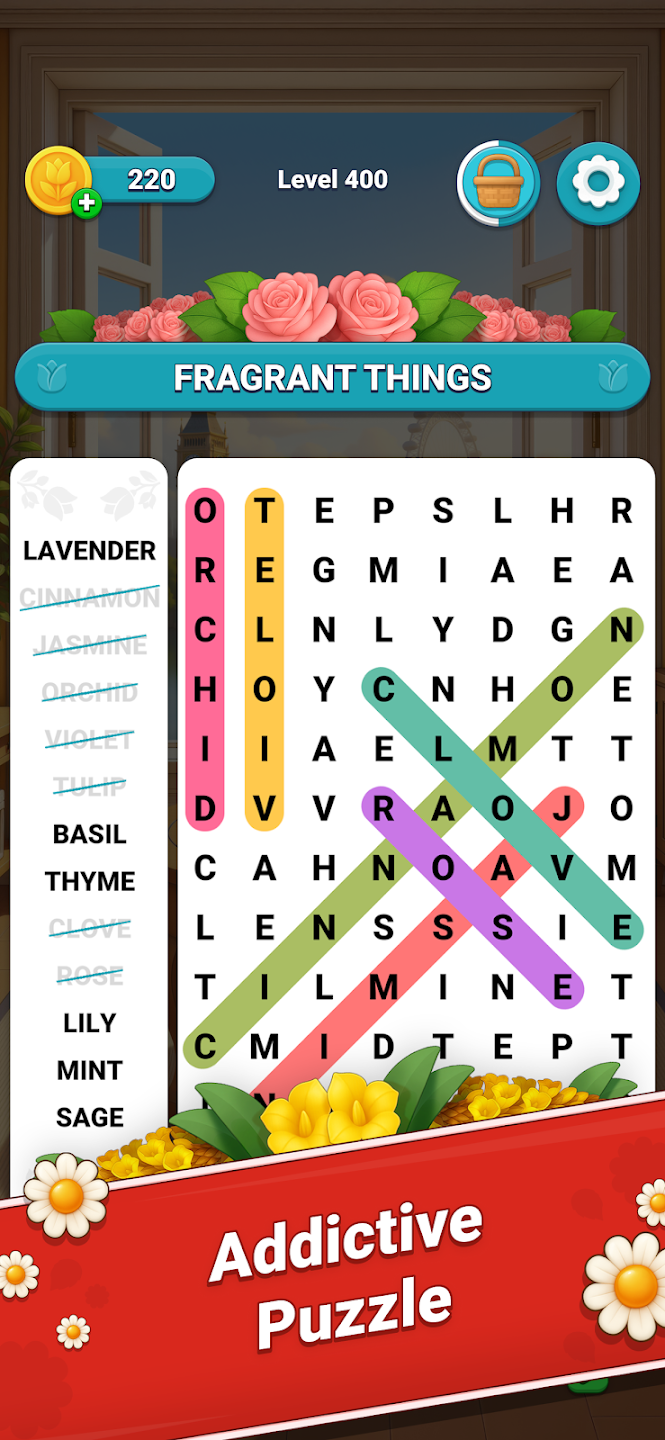Word Game - Blossom Flower