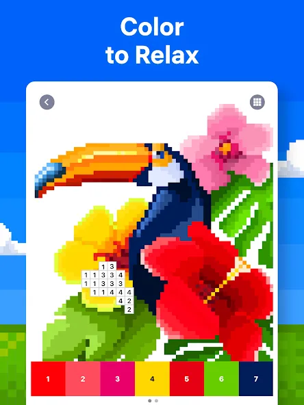 Pixel Art: Color by Number
