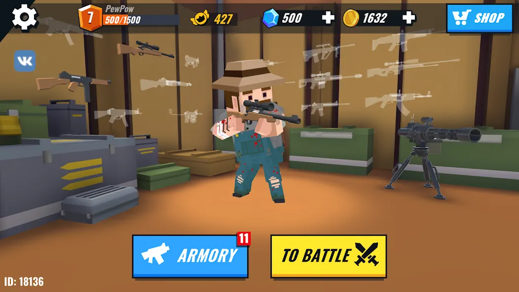 Battle Gun 3D - Pixel