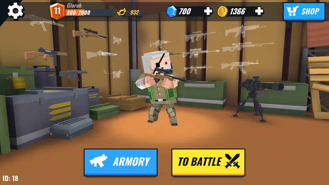 Battle Gun 3D - Pixel