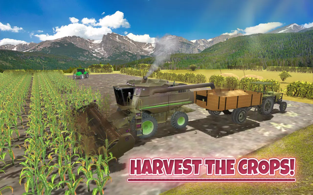 Real Tractor Farm Harvesting
