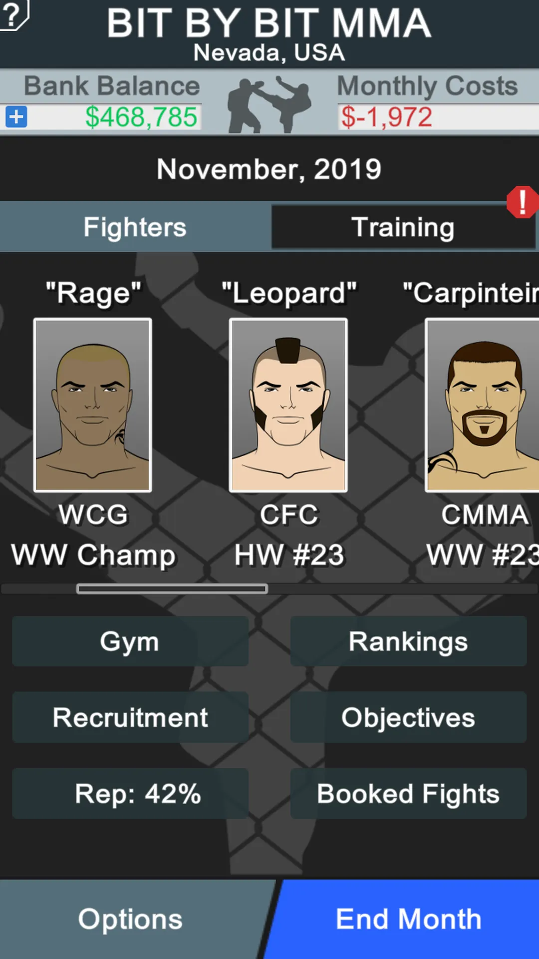 MMA Manager