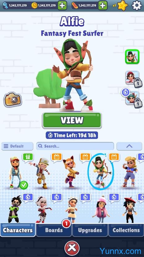 Subway Surfers menu