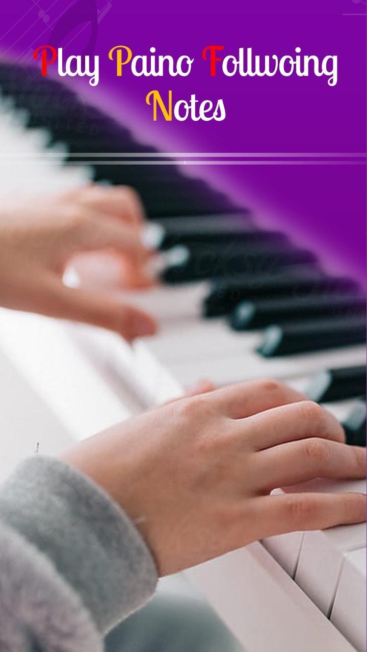 Piano keyboard with Magic Tiles