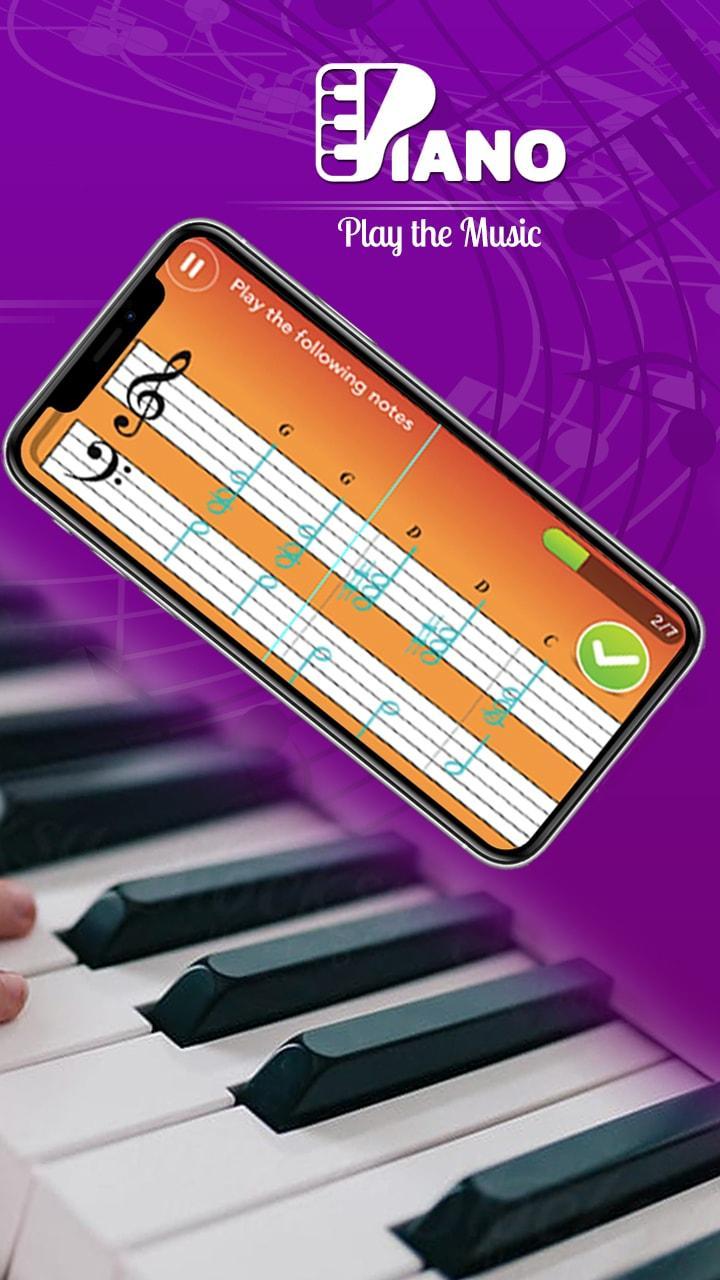 Piano keyboard with Magic Tiles