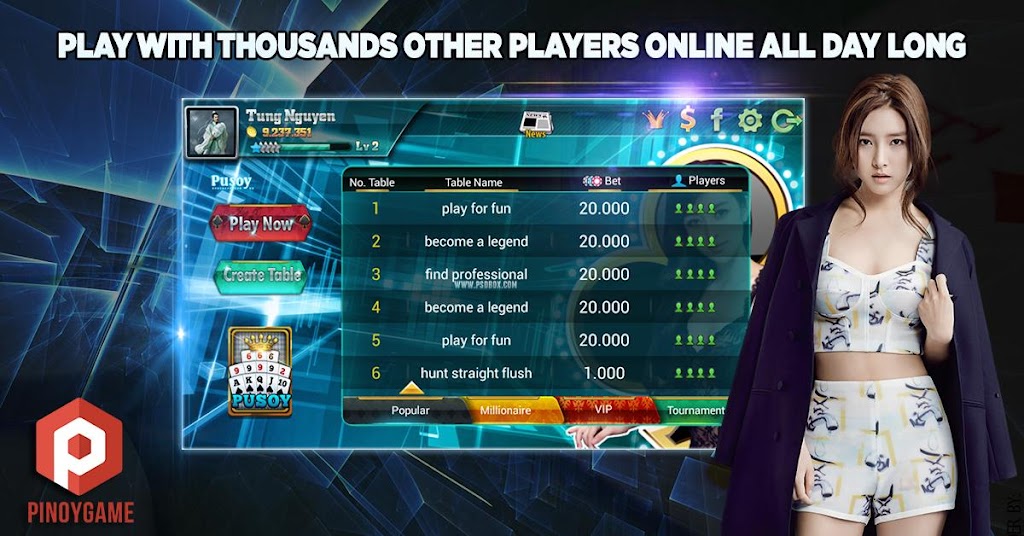 pusoy game, pinoy pusoy game