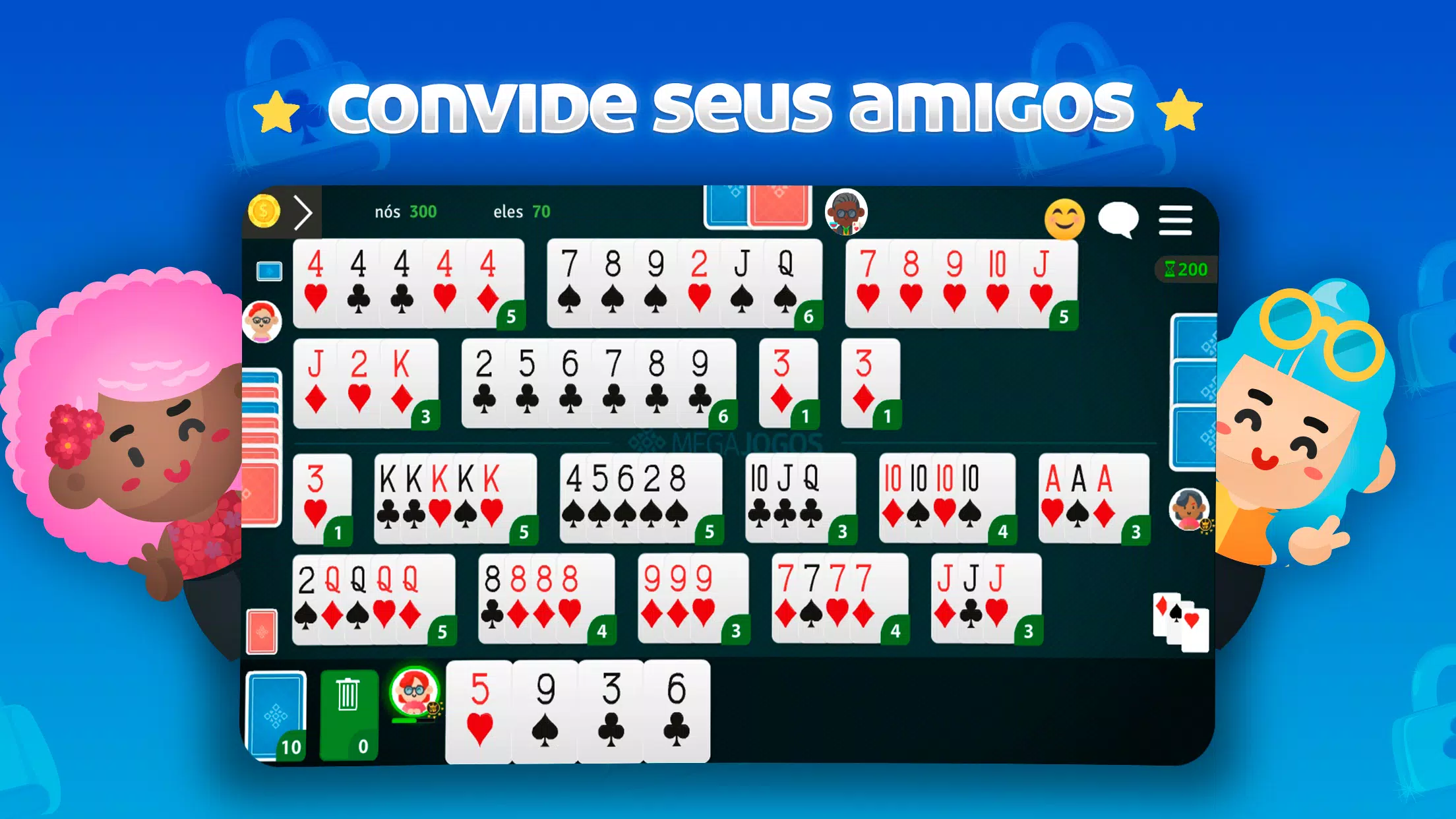 Tranca MegaJogos: Jogo Cartas