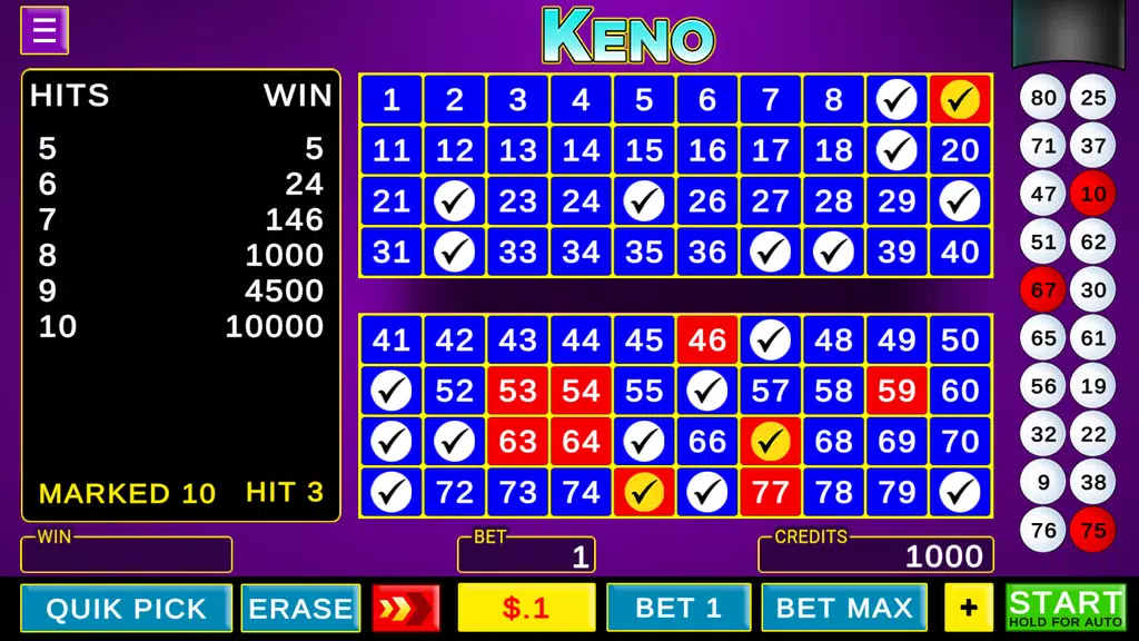 Keno - Las Vegas Games Offline