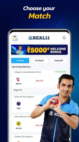 Real11: Play Fantasy Cricket