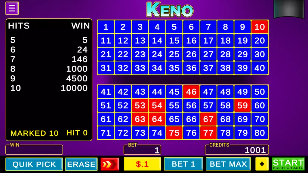 Keno - Las Vegas Games Offline