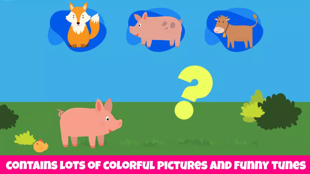 Farm animals game for babies