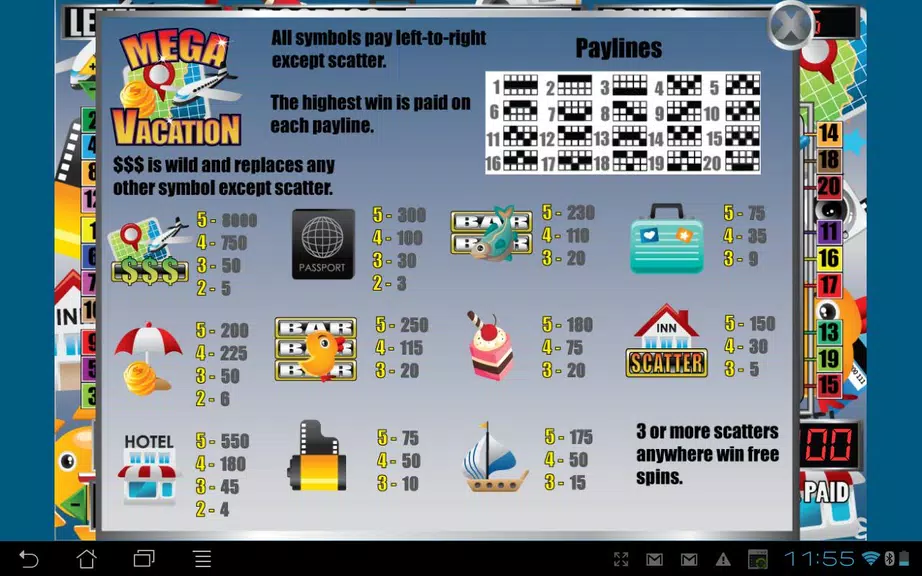 Mega Vacation Slot Machine
