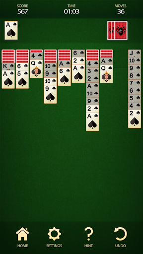 Spider Solitaire - Free Card Game