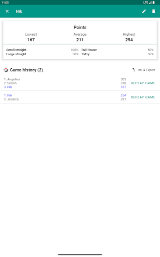 Yatzy Scoring Card - Play Yahtzee