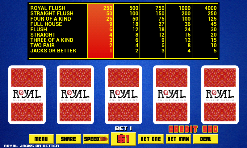 Video Poker - Royal Online