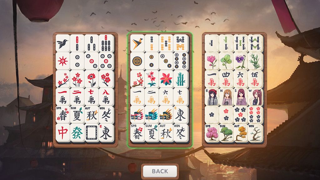 Mahjong Sakura - Oriental Mahjong Set