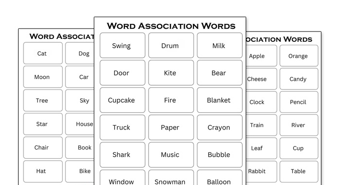 popular word association game topics recommendation
