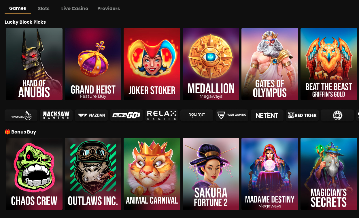 Comprehensive Collection of Casino Games